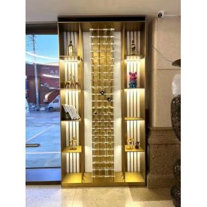 Modern Bathroom Design LED Gold Recessed Shower Niche with SMC Tile and Trim