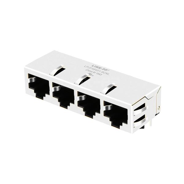 Buy Halo HFJ14-E2450ERL Compatible LPJF46401-9CNL 100 Base-T Ethernet RJ45 1x4 Jacks Tab Down Without Led at wholesale prices
