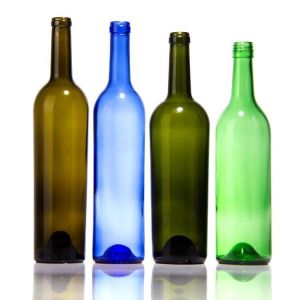 Customizable 750ml Clear Glass Sparkling Wine Bottle with Aluminum Plastic PP