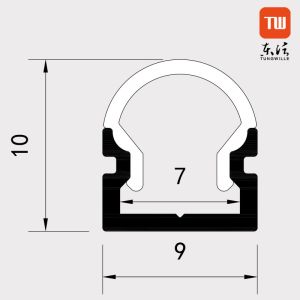 PC Cover Surface Mounted LED Profile Aluminium Material 1M 2M 3M Length