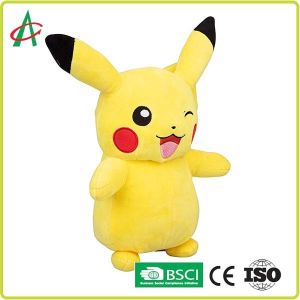 12" Pikachu Stuffed Animal Embroidery with handcraft