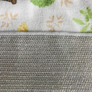 Two layers printed kitchen useage with sliver onion mesh fabric