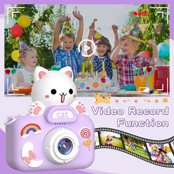 Front Rear Selfie Video Childrens Waterproof Camera Portable 1080P Full HD For Tweens