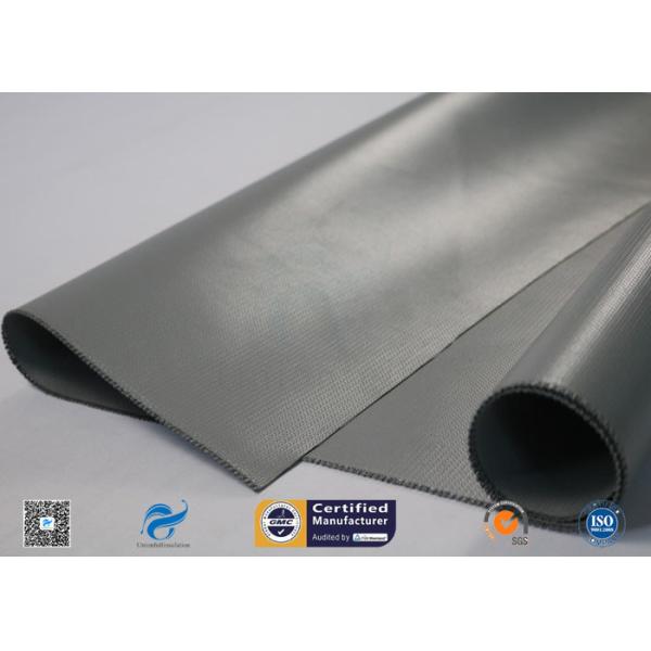 Silver Grey Liquid Silicone Coated Fiberglass Fabric E - Glass 0.45mm