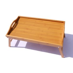 25.1''X10.6''X7.2'' Eco Friendly Bamboo Bed Tray With Folding Legs