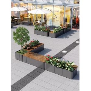 Round Stainless Steel Flowerpot High Durability Smooth Surface