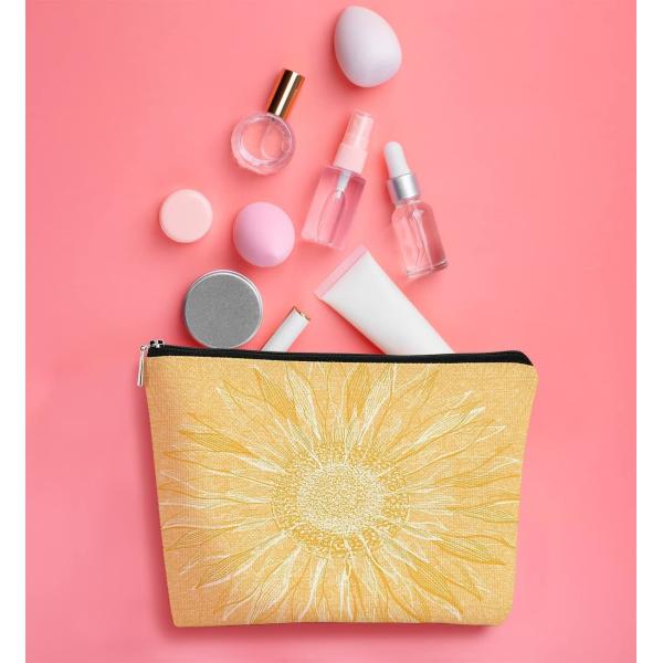 Lightweight Waterproof Flower Cosmetic Bag For Teen Girls Women Birthday Christmas