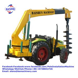Hydraulic Vibrating Pile Driver Pole Erection Machine With 150-2000mm Drilling