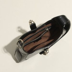 Black Underarm Handbags For Women Genuine Leather Small Bags