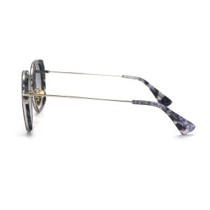 BS002M Acetate Metal Spectacles with polygonal eyeshape