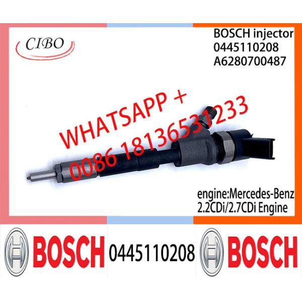 BOSCH Common fuel Injector A62897995870080 0445110207 0445110208 A6280700487