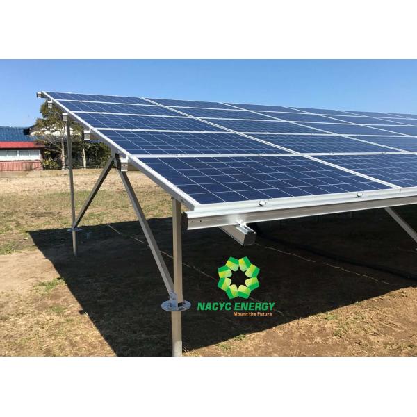 Buy Anodized Aluminum Ground Mount Solar Racking Systems With CE Certificate at wholesale prices