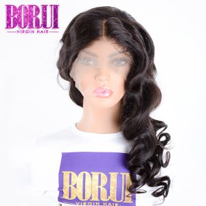 100% Virgin Brazilian Human Hair Lace Front Wigs 180% Density Loose Wave