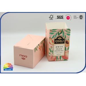 250gsm Solid Bleached Sulphate Folding Carton Box Gold Stamping For Tea Packing