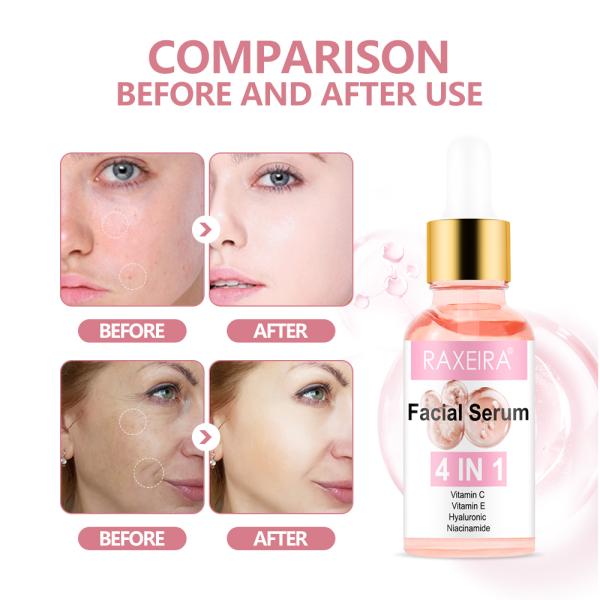 Natural Vitamin C E Serum With Niacinamide And Hyaluronic Acid / Organic Brightening Serum