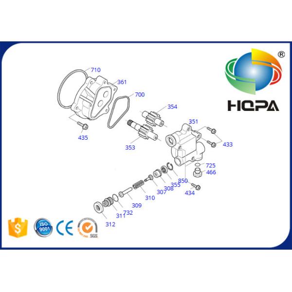 Part Number: 1.180-00460 Group: Hydraulic Gear Pump Seal Kit Fit for model: Doosan DH215-9 DX225NLC SOLAR 220LC-6