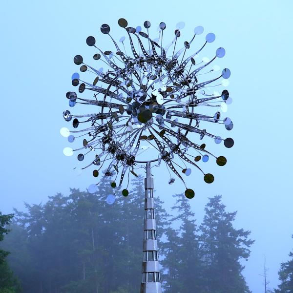 Metal Art Famous Modern Outdoor Garden Stainless Steel 2 M Diameter Wind Sculpture