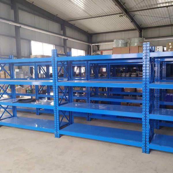 Buy Rust Free Industrial Warehouse Racking Rivetier Boltless Shelving Powder Coating at wholesale prices