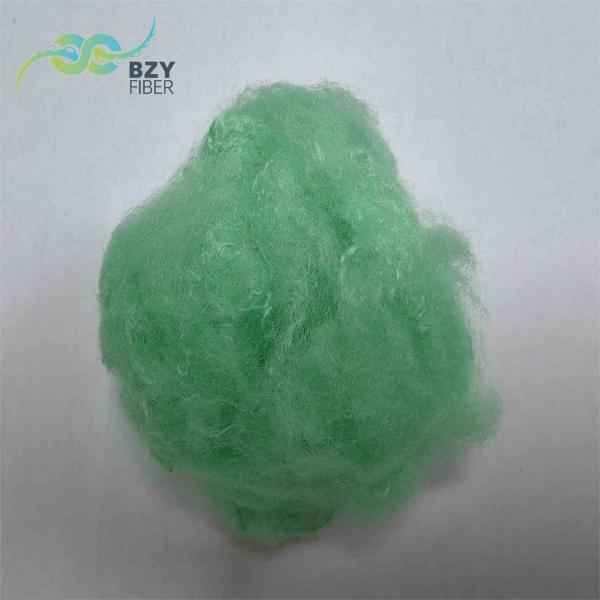 Buy Lightweight Green Dope Dyed Colored Polyester Fiber Nontoxic Fill For Padding at wholesale prices