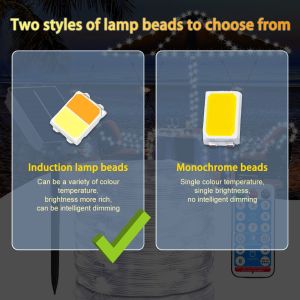 Outdoor Solar String Lights 8 Modes Leather Wire Fairy Lights 100 LED