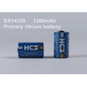 1200mAh Bobbin Type ER14250 Lithium Thionyl Chloride Cell