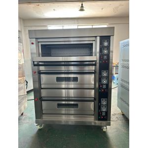 220V 50HZ Commercial Kitchen Gas Deck Oven For Baking Bread Egg Tarts Mookcake