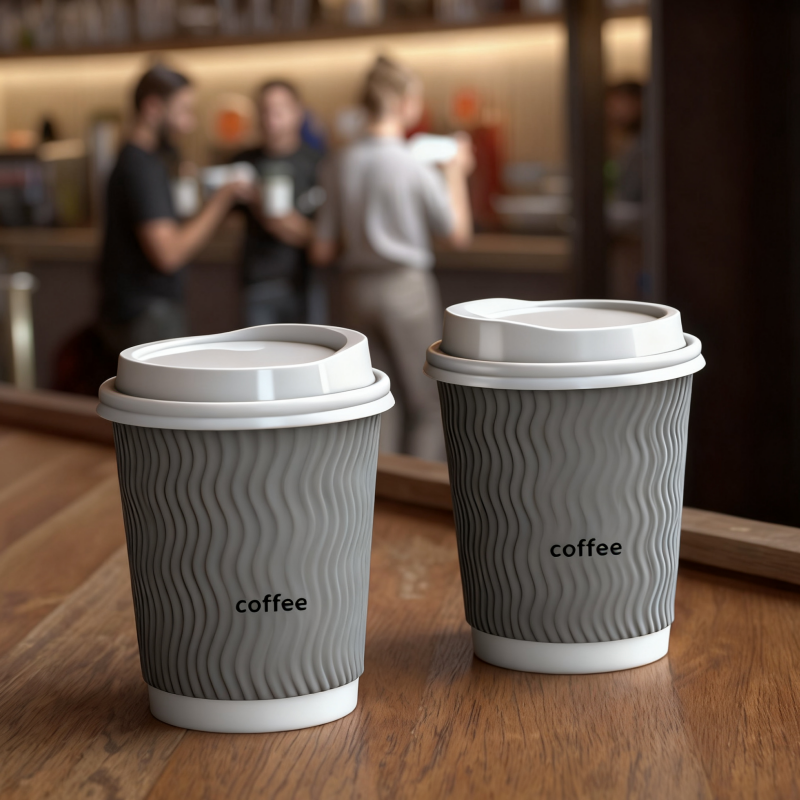 Quality Biodegradable disposable double wall coffee paper cup eco-friendly customization for sale
