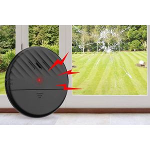 White 130dB Wireless Anti Theft Alarm System Round Ultra Thin