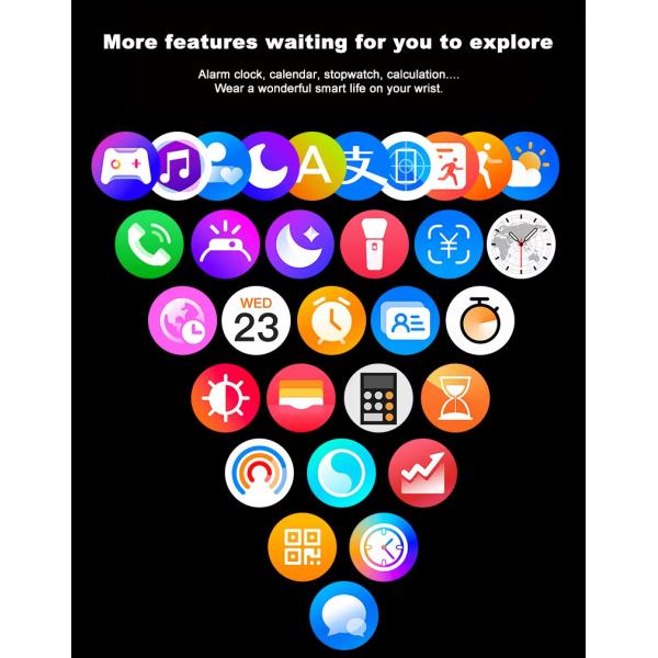 Amoled Round Rugged Waterproof Outdoor Smartwatch Contactless R1 Pro