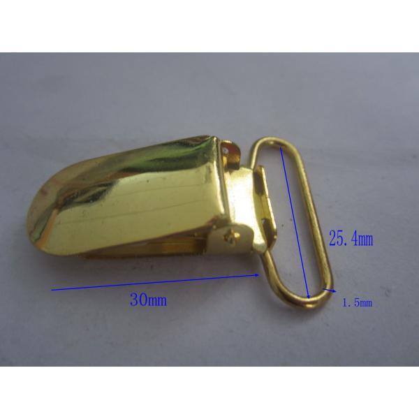 wholesale high quality bulk gold plated 1' metal suspender clip