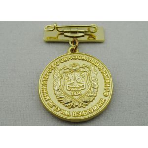High 3D and High Polishing Brass Stamping Brooch, Custom Awards Medals with Soft