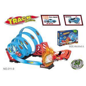 47.6 Inche Funny Toy Car Tracks Sets , Toddler Race Track With 4 Consecutive