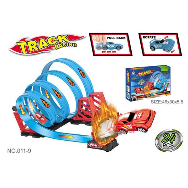 47.6 Inche Funny Toy Car Tracks Sets , Toddler Race Track With 4 Consecutive