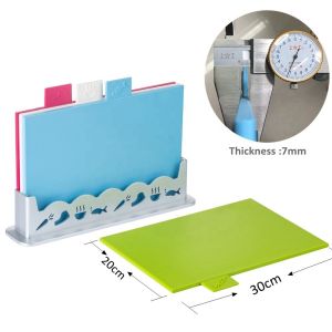 Chopping Board Dishwasher Safe Large Green/White/Orange/Red PP Plastic Cutting