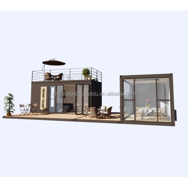 Modern Design Style Light Steel Frame Foldable Villa Container House with Aluminum Alloy Windows