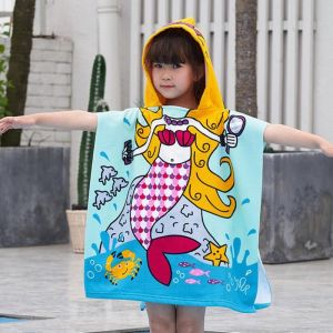 Microfiber Childrens Hooded Towel Poncho Easy Cleanup Odor Resistant