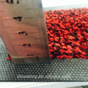 Machine washable red nylon material rubber backing door mat