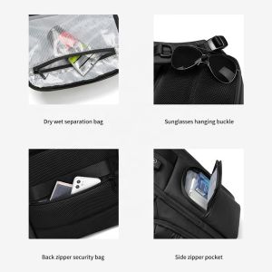 High grade gift custom logo men's outdoor waterproof laptop bag business