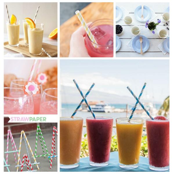 FDA Approved Ink Striped Straw Paper 100% Chemical Free Recyclable 60gsm 120gsm