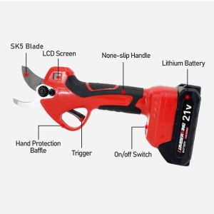 21V Lithium Electric Pruning Shear Household Garden Cutter Pruner Battery