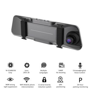 10inch 1440P 1080P Dashboard Dash Cam WIFI GPS Night Vision