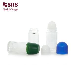 BLPG-C 60ml Clear Transparent Empty Glass Roll On Deodorant Gel Bottle With Logo