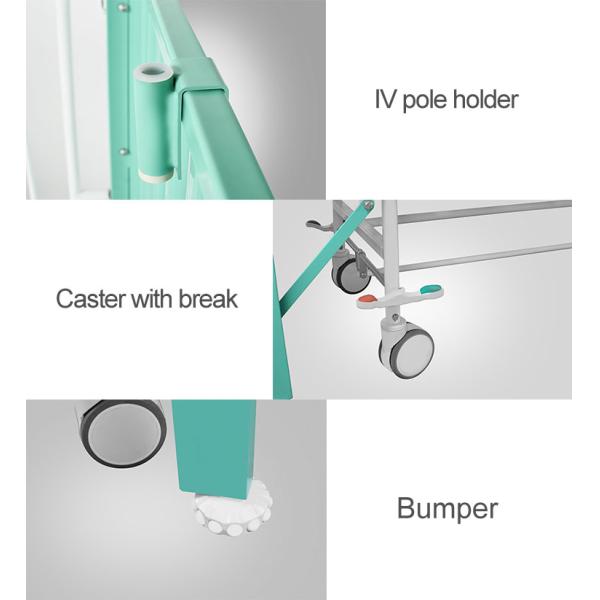 Two Function Manual Medical paediatric Bed With Enameled Steel Side Rails