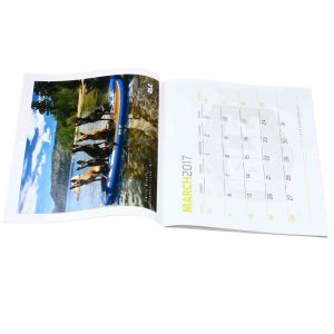 Saddle Stitching Annual Wall Calendar , Cardboard Big Paper Wall Calendar