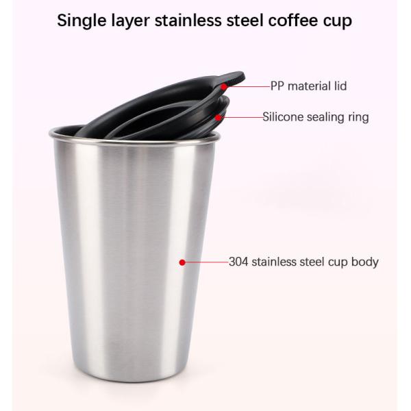 Factory Double Wall Stainless Steel Vacuum Insulated Coffee Tumbler Portable Wine Mugs