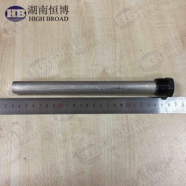 Extruded Round Water Heater Anode Rods , Aluminum Anode Rod For Water Heater , Heater Treater Anode Rod Sacrifices Itself To Prevent Corrosion Inside