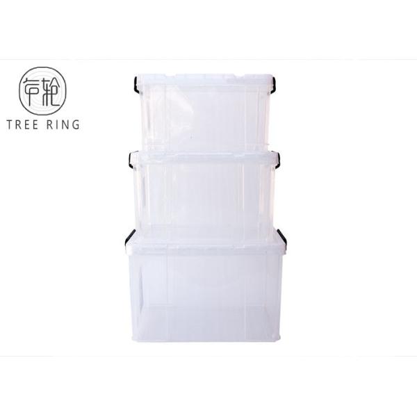 Buy Clear / Transparent Collapsible Plastic Crate Lightweight 45l For Office at wholesale prices