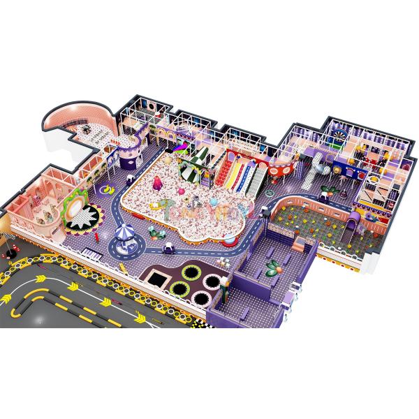 Buy Customizable Indoor Playground Equipment 500 Squares Commercial Indoor Play Structures Purple at wholesale prices