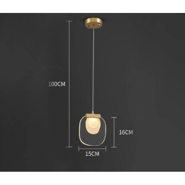 Nordic Light Luxury Designer LED Light Strip Crystal Glass Pendant Lamp For Living Room Dining Room Villa Staircase