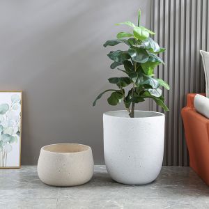 Stunning Garden With Our Durable Fiber Clay Planters D440*390MM